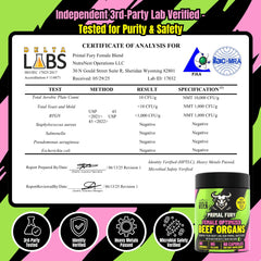 PRIMAL FURY label front shot emphasizes purity and USA-made quality assurance.