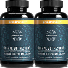Primal Harvest 2 Pack Gut Restore product bottles with packaging