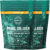 Front view of Primal Harvest Collagen Powder 2-pack 10 oz unflavored