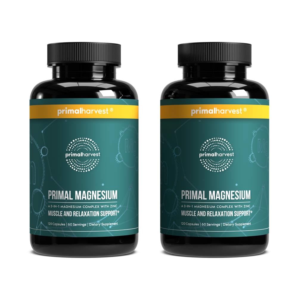 Front view of Primal Harvest Magnesium Complex 310mg bottle