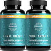 Two-pack Primal Harvest Omega-3 Fish Oil Soft Gels Box - Front View