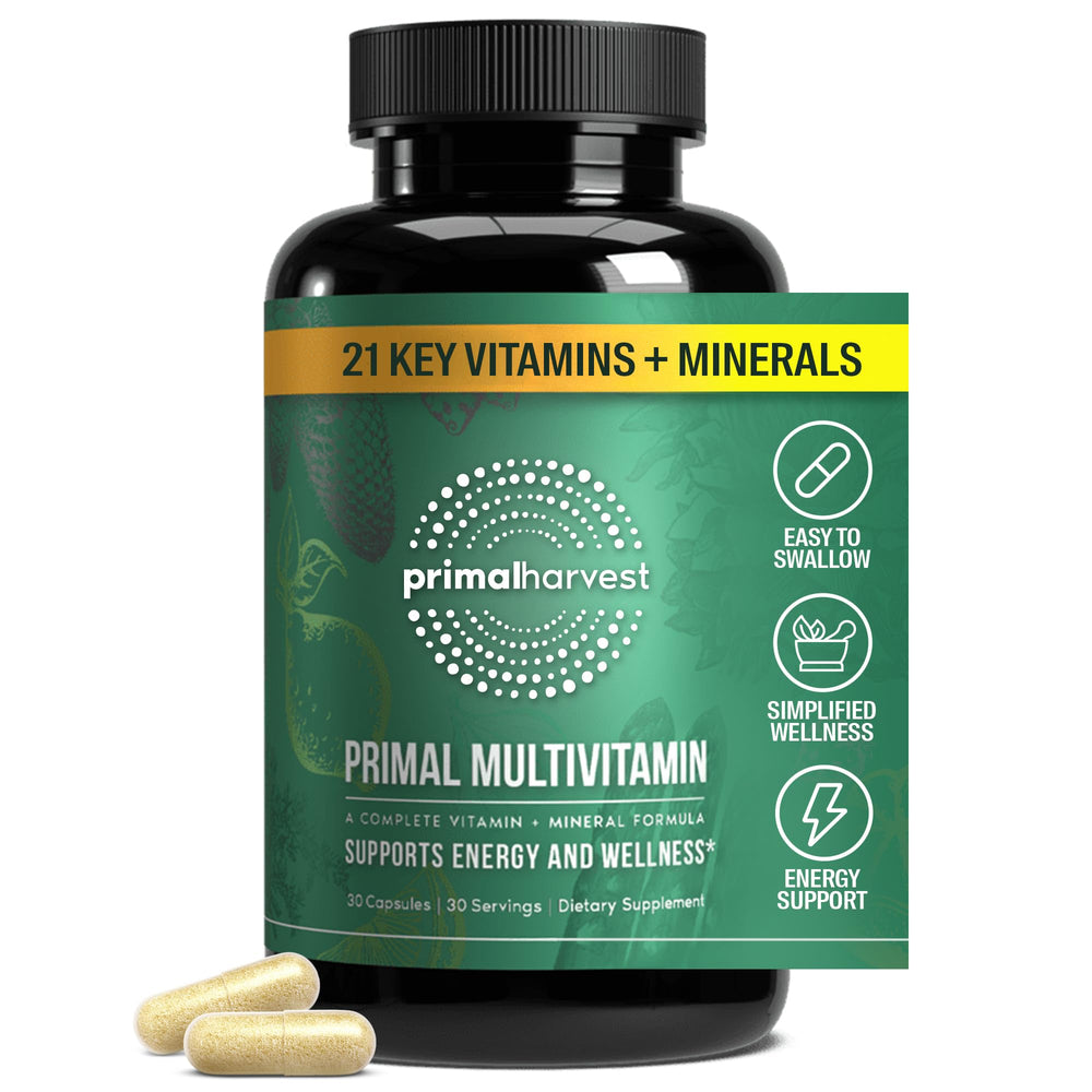 Bottle of Primal Harvest Primal Multivitamin with 60 capsules