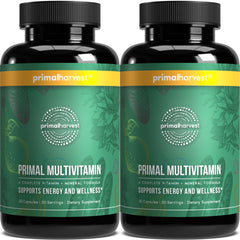 Primal Harvest Primal Multivitamin bottle front for daily energy and wellness.