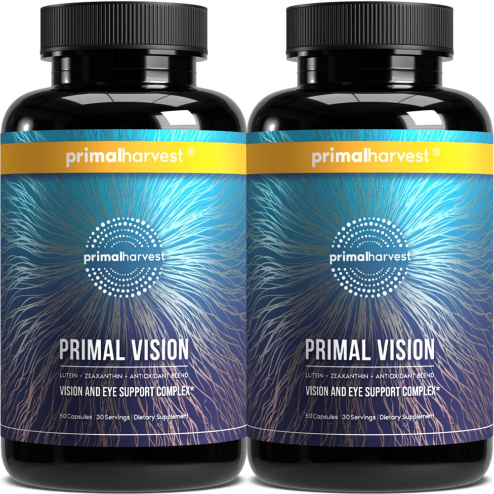 Front view of Primal Harvest Primal Vision 2-Pack bottle