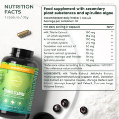 Primal Harvest Total Cleanse ingredients close-up highlighting probiotic blend.