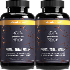 Primal Harvest Total Male+ Multivitamin bottle on white background