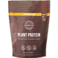 Primal Harvest vegan protein powder canister view showing container and label