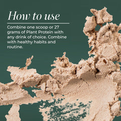 Primal Harvest vegan protein powder scoop closeup highlighting convenient daily protein