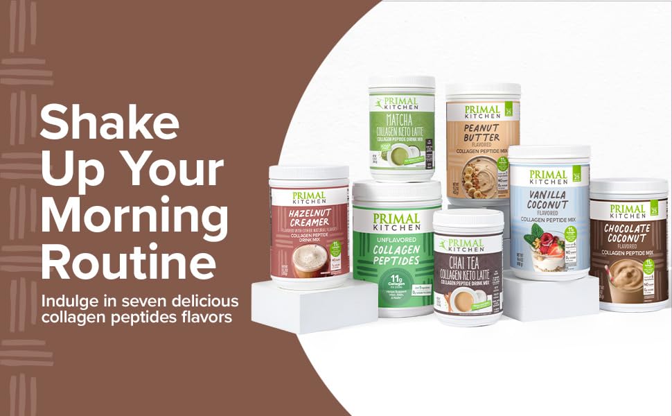 Primal Kitchen Matcha Collagen Keto Latte packaging and label