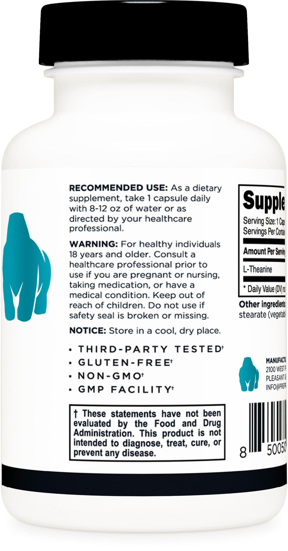 Close-up of Primal L-Theanine Capsules