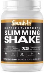 Primal Labs Smash-It vanilla bottle highlights gluten-free whey for keto meals.