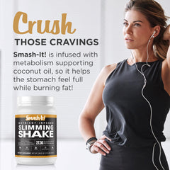 Primal Labs Smash-It vanilla shake glass shows quick, tasty protein for on-the-go meals.