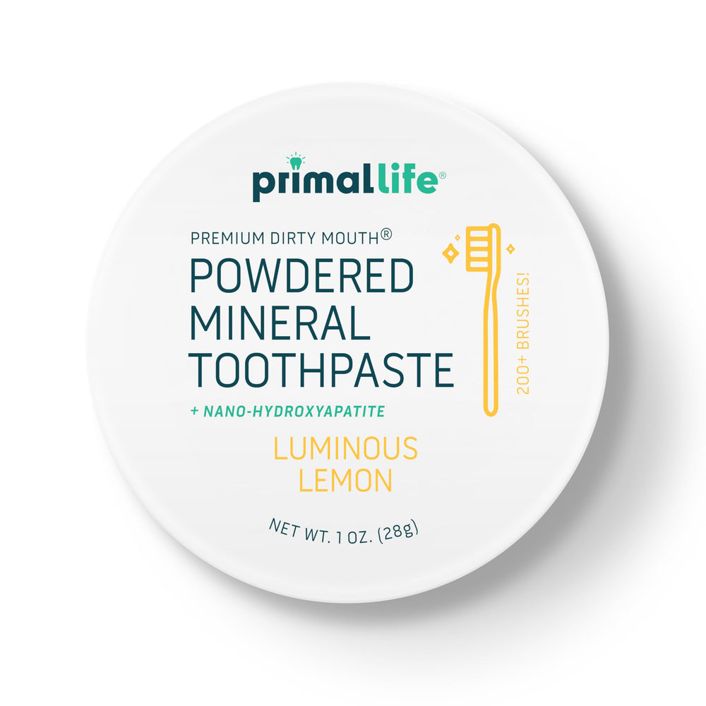 Eco-friendly packaging for Primal Life Organics Dirty Mouth Toothpowder
