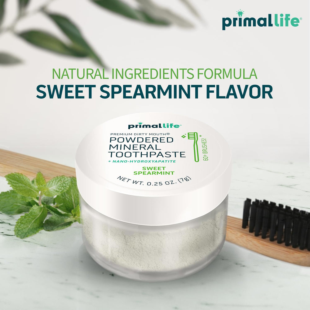 Packaging indicates no fluoride or artificial additives