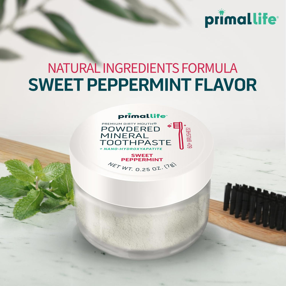 0.25 oz travel-size toothpowder packaging