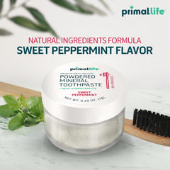 0.25 oz travel-size toothpowder packaging