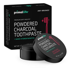 Dirty Mouth Toothpowder with black peppermint 1 oz packaging