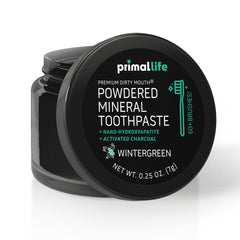 Dirty Mouth Toothpowder Wintergreen 0.25 oz jar by Primal Life Organics