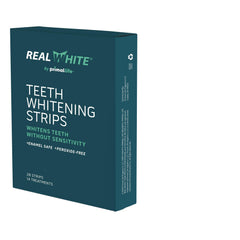 Front packaging of Primal Life Organics Real White Teeth Whitening Strips