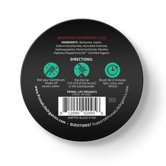 Overview of Dirty Mouth Toothpowder packaging