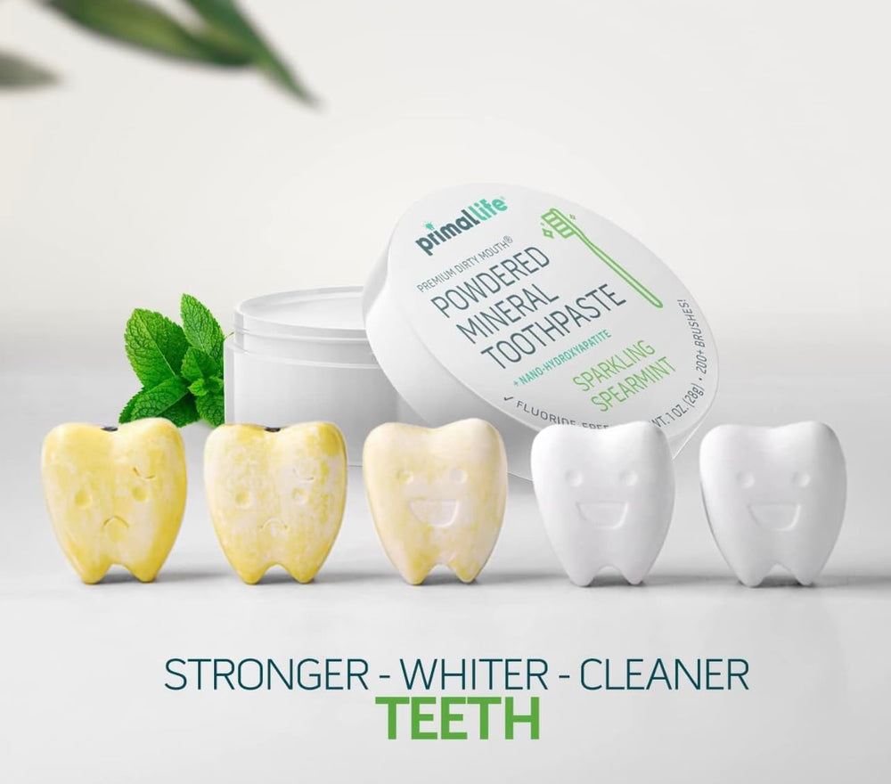 Vegan, organic, gluten-free labeling on toothpowder