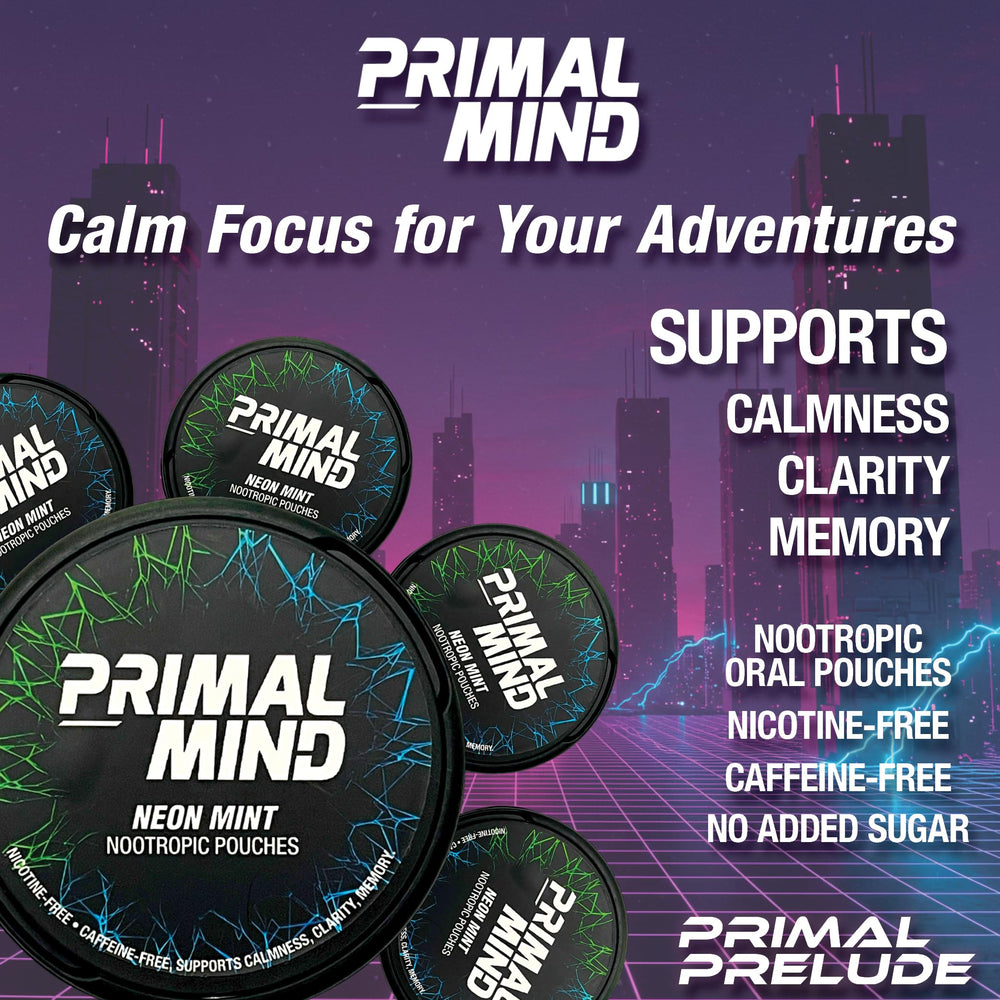 Primal Mind Coconut Breeze can showcasing sugar-free, portable focus option.