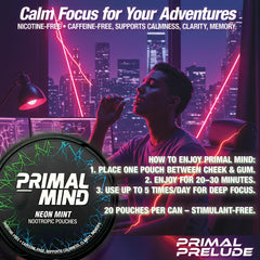 Primal Mind Coconut Breeze pouch for on-the-go concentration and flavor.