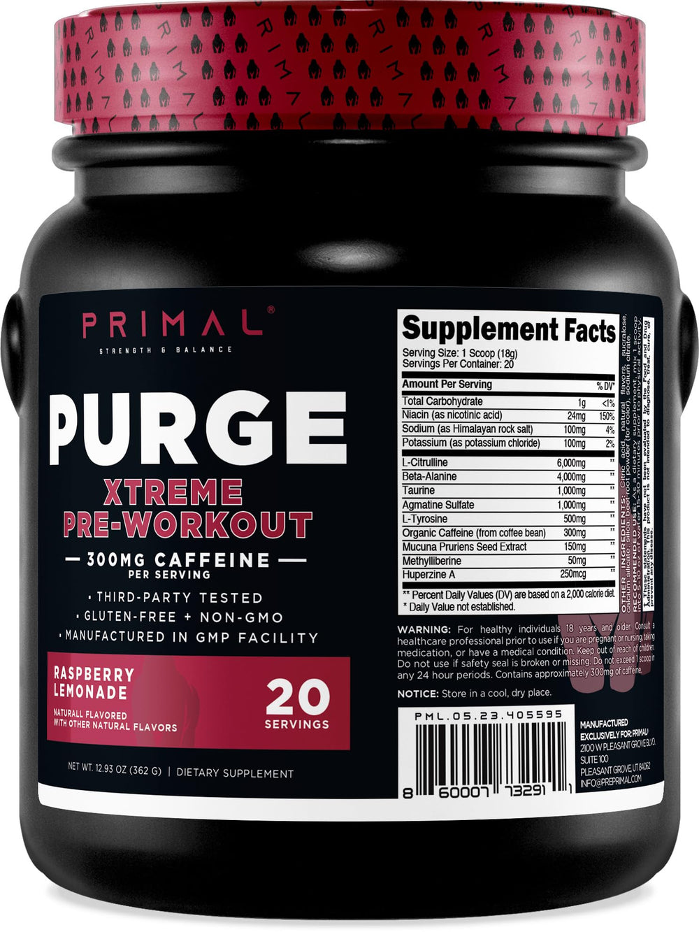 GMP-compliant facility badge for Primal Purge Xtreme manufacturing