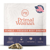 Primal Woman Beef Organ Supplement packaging for women (60 capsules)