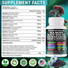 Ingredients include Apple Cider Vinegar, Elderberry, Chlorophyll, Dandelion and Yellow Dock