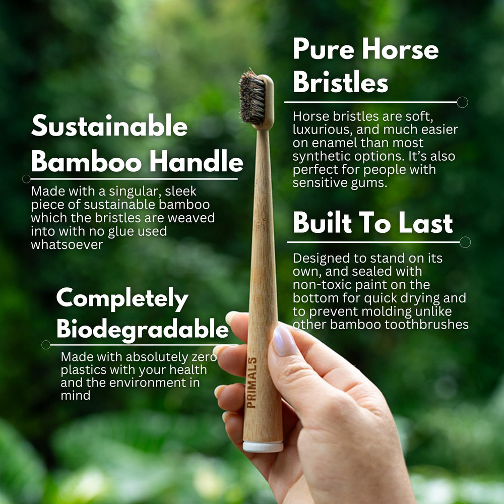 Sustainable bamboo handle close-up