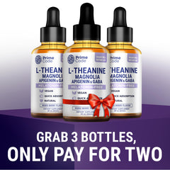 Liquid calming blend of Magnolia, Apigenin, L-Theanine and GABA