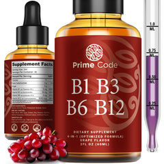 Prime Code Liquid Vitamin B1 Drops bottle on white background