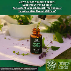 Product packaging shown with natural elements