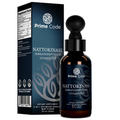 Prime Code nattokinase & serratiopeptidase liquid drops hero image