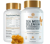 Prime Code Sea Moss capsules bottle on white background