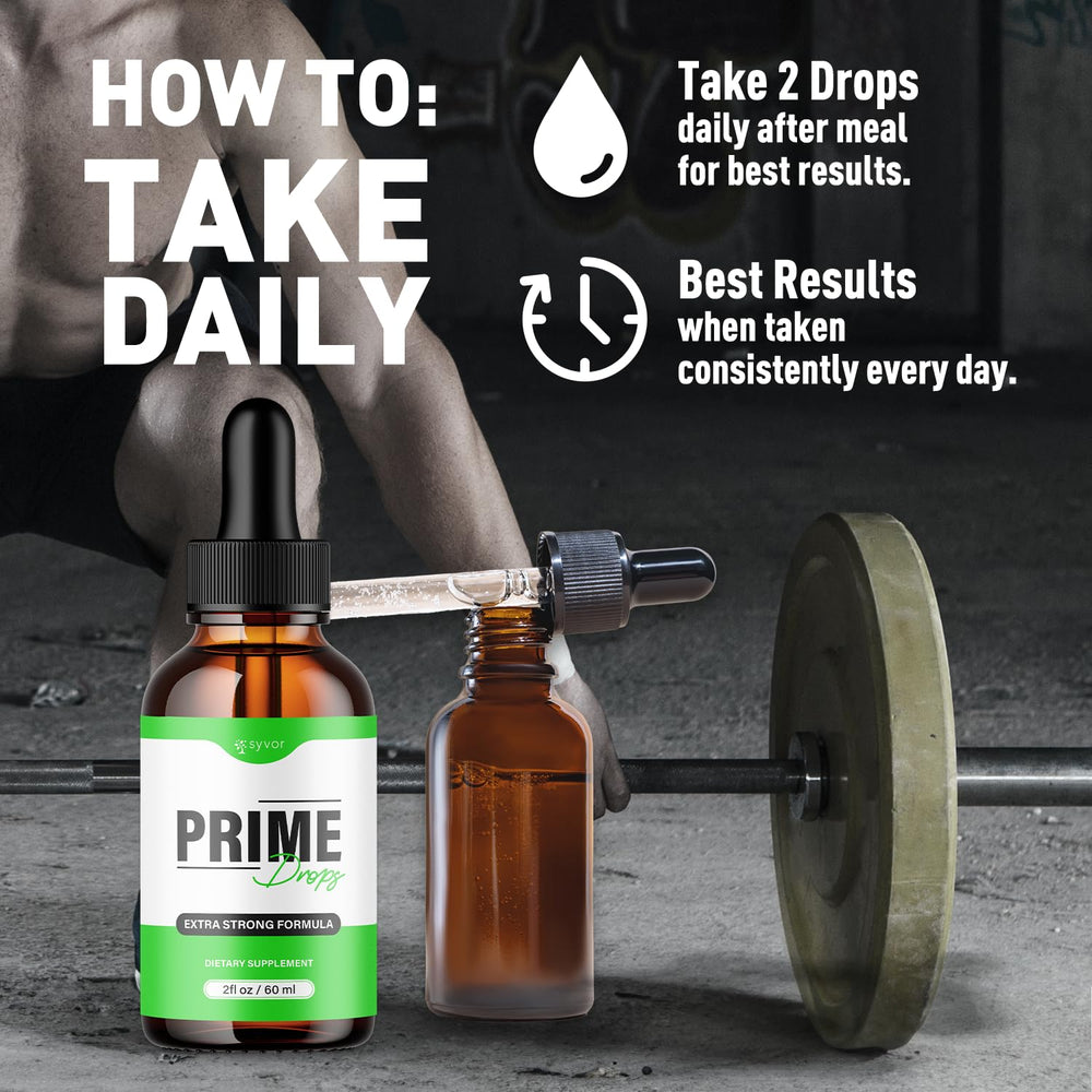 Prime Drops 30 servings per bottle label