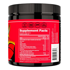Prime Labs pre workout blue lemonade shaker filled with shake ready for training