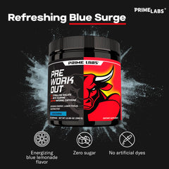 Prime Labs pre workout green tea extract closeup hints at mental clarity support