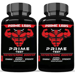 Hero image showing Prime Labs testosterone supplement 2-pack on display