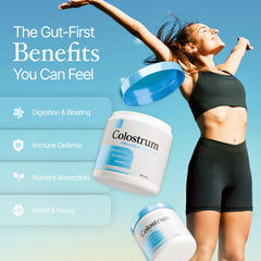 Graphic highlighting high IgG content for gut support
