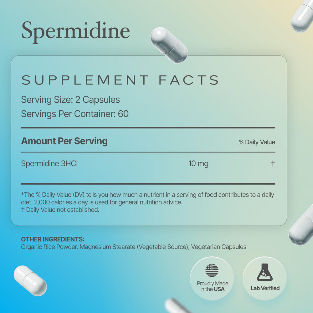 Non-GMO and organic ingredients in Prime Powders Spermidine Capsules