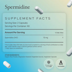 Non-GMO and organic ingredients in Prime Powders Spermidine Capsules