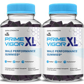 Bottle of Prime Vigor XL Gummies with label visible