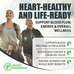 Primed Performance NitroRocket glass with prepared drink showcasing clean energy on the go.