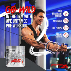 Primeval Labs Ape Untamed mixed-ice-water shows prepared drink ready for energizing workouts.