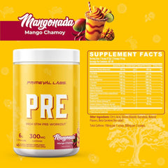 Primeval Labs PRE CognatiQ and Theobromine for clear mental focus during training