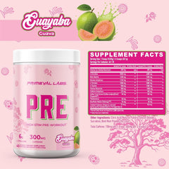 Primeval Labs PRE Beta-Alanine bottle emphasizes endurance support for longer sessions.
