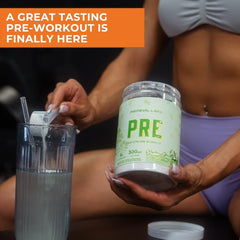 Primeval Labs PRE 40-serving tub ready for daily workouts and routine progression.