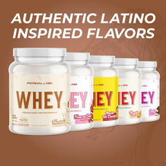 Primeval Labs Pure Whey Nutrition label indicates high protein per scoop